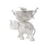 Handcrafted German Silver Elephant Bowl with Lid - Traditional Indian Dry Fruit Bowl for Home Decor & Gifting